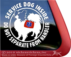 Papillon Service Dog Car Truck Window Decal Sticker