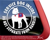 Service Dog Pit Bull Car Truck RV Window Decal Sticker