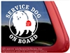 Pomeranian Service Dog iPad Car Truck RV Window Decal Sticker