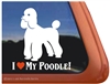 Love My Standard Poodle Dog iPad Car Truck Window Decal Sticker