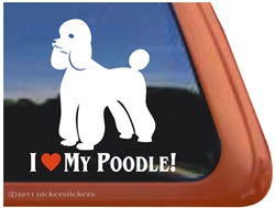 Love My Standard Poodle Dog iPad Car Truck Window Decal Sticker