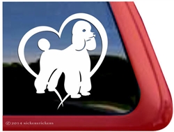 Custom Standard Poodle Dog iPad Car Truck Window Decal Sticker