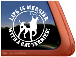 Rat Terrier Window Decal