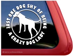 Crazy Dog Lady Rhodesian Ridgeback Dog iPad Car Truck RV Window Decal Sticker