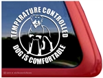 Temperature Controlled Dog is Comfortable Rottweiler Car Truck RV Window Decal Sticker