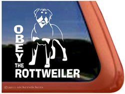 Obey the Rottweiler Dog Car Truck RV Window Decal Sticker