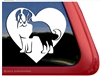 Custom Saint Bernard Heart Dog Car Truck RV Window Decal Stickers