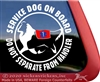 Shetland Sheepdog Service Dog on Board Car Truck RV Window Decal Sticker