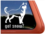 Got Snow? Siberian Husky Dog iPad Car Truck Window Decal Sticker