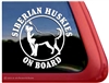 Siberian Husky on Board Dog iPad Car Truck Window Decal Sticker