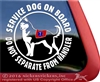 Siberian Husky Service Dog iPad Car Truck Window Decal Sticker