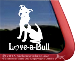 Love-a-Bull Pit Bull Adoption Car Truck RV Vinyl Window Decal Sticker