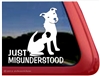 Just Misunderstood Pit Bull Adoption Car Truck RV Vinyl Window Decal Sticker