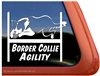 Border Collie Agility Dog Window Decal