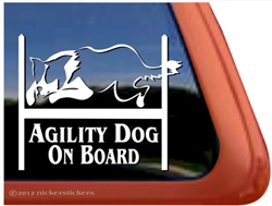 Border Collie Agility Dog Window Decal