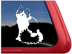 Black & White Kitty Window Decal