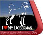 Doberman Window Decal