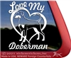 Doberman Window Decal