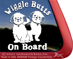 Shih Tzu Shuttle Dog Car Truck RV Window Decal Stickers