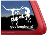 Longhorn Window Decal