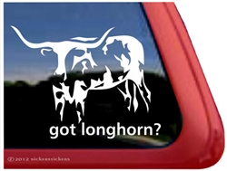 Longhorn Window Decal