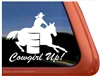 Barrel Racing Horse Trailer Window Decal