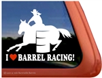 Barrel Racing Horse Trailer Window Decal