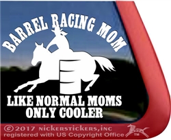 Barrel Racing Horse Trailer Window Decal