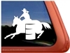 Barrel Racing Horse Trailer Window Decal