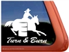 Barrel Racing Horse Trailer Window Decal