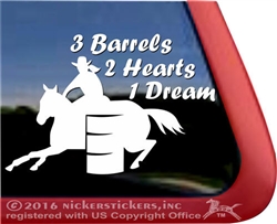 Barrel Racing Horse Trailer Window Decal