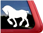Clydesdale Draft Horse Trailer Window Decal