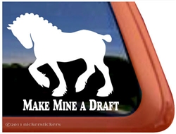 Clydesdale Draft Horse Trailer Window Decal