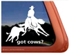 Cutting Horse Horse Trailer Window Decal