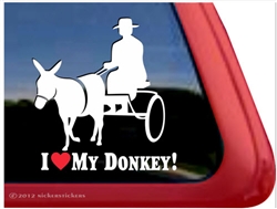 Donkey Driving Window Decal