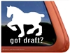 Draft Horse Trailer Window Decal