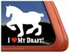 Draft Horse Trailer Window Decal