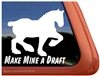 Draft Horse Trailer Window Decal