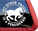 Percheron Horse Trailer Window Decal