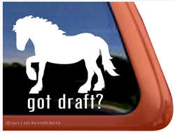 Draft Horse Trailer Window Decal