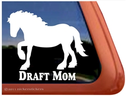 Draft Horse Trailer Window Decal