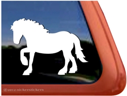 Draft Horse Trailer Window Decal