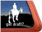 Draft Rider Horse Trailer Window Decal