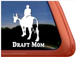 Draft Rider Horse Trailer Window Decal