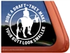 Draft Rider Horse Trailer Window Decal