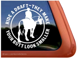 Draft Rider Horse Trailer Window Decal