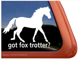 Fox Trotter Horse Trailer  Window Decal