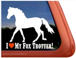Fox Trotter Horse Trailer  Window Decal