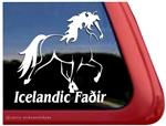 Icelandic Horse Trailer Window Decal
