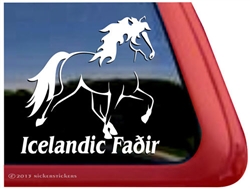 Icelandic Horse Trailer Window Decal